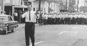 John Doar pleading for calm in Jackson after the Evers assassination