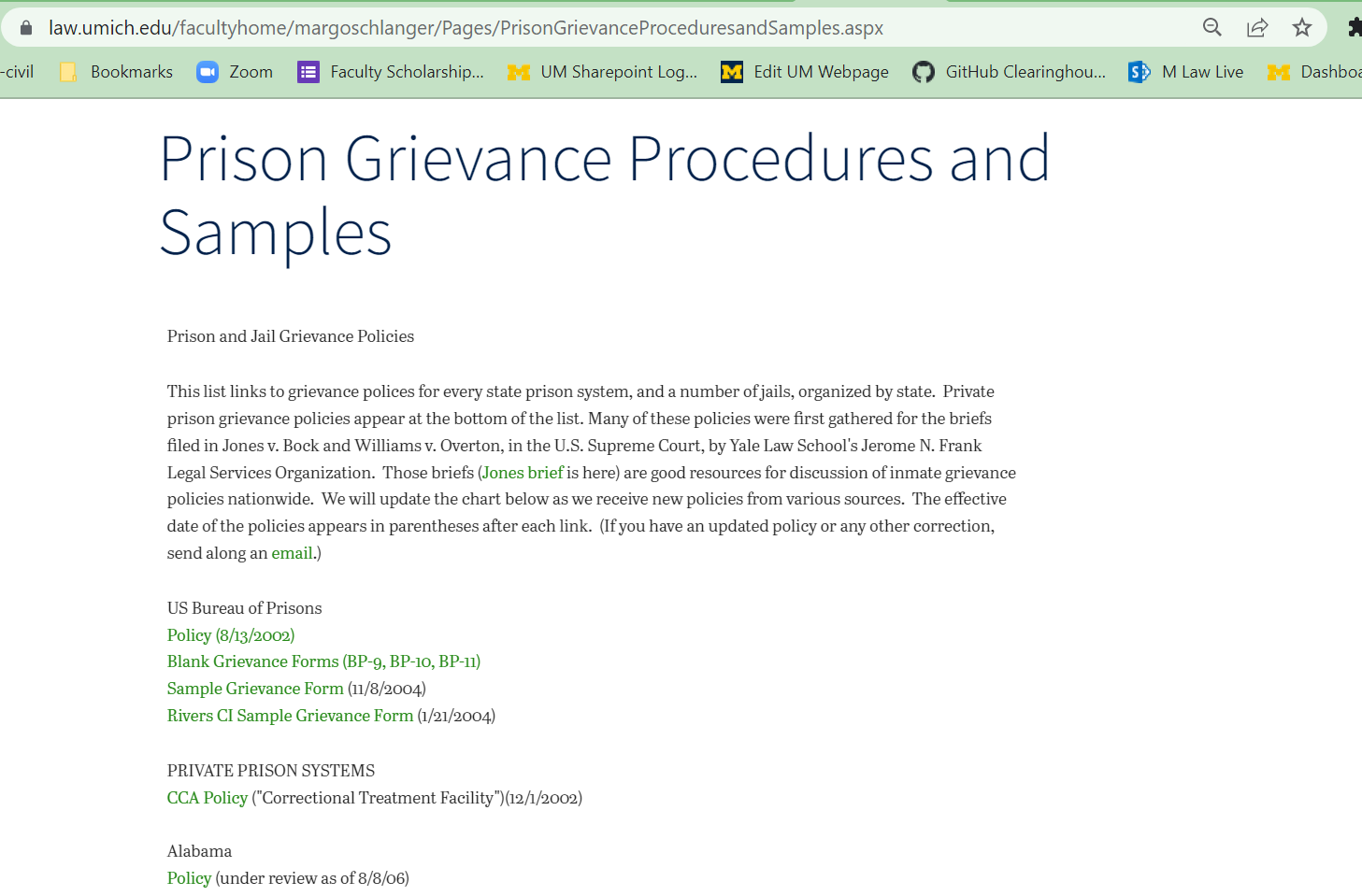 Screenshot, Prison Grievance Procedures and Samples