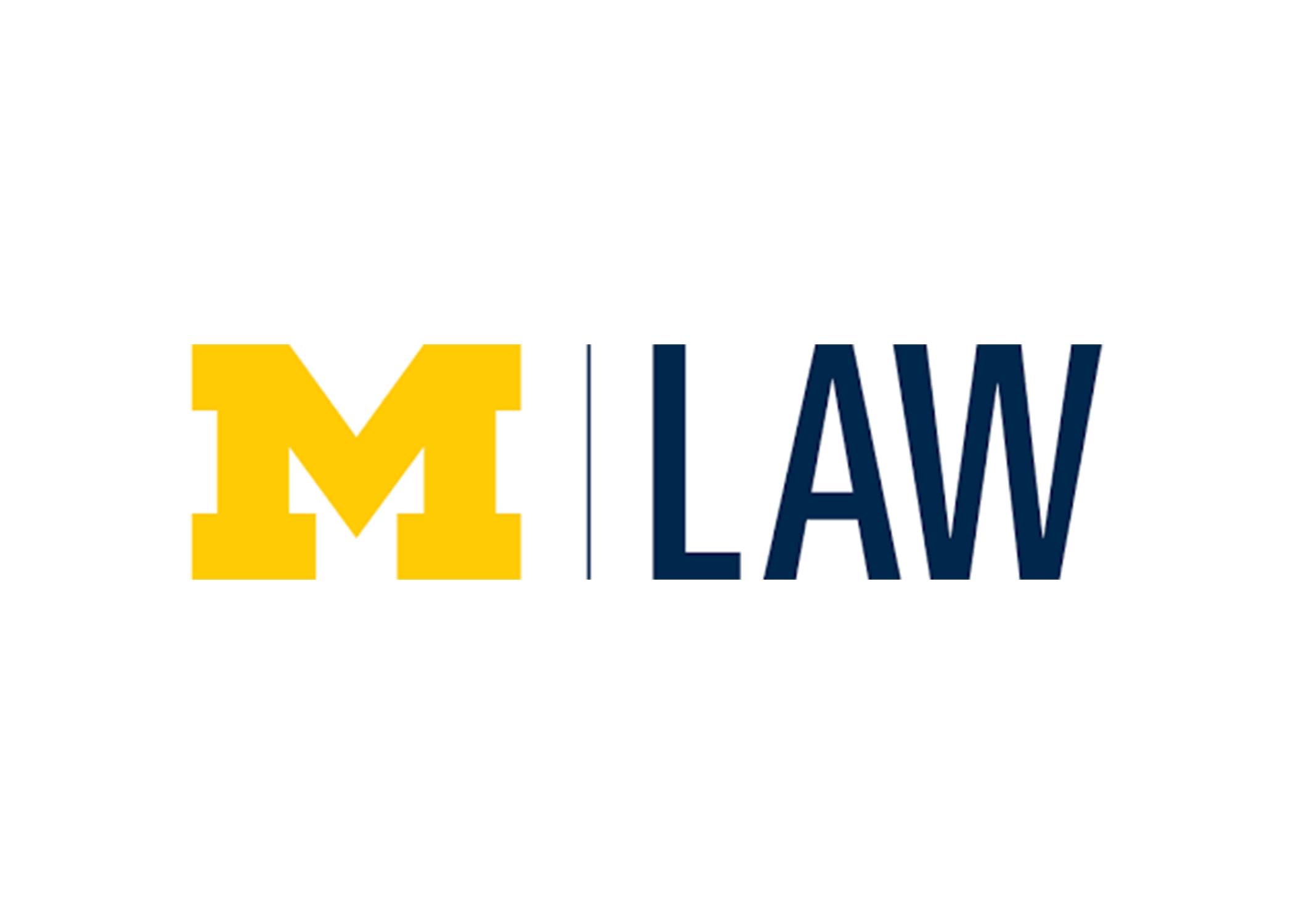 Logo: M Law (in maize and blue)