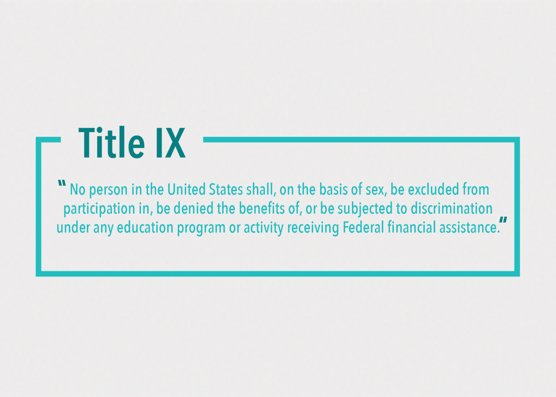 The Text of Title IX